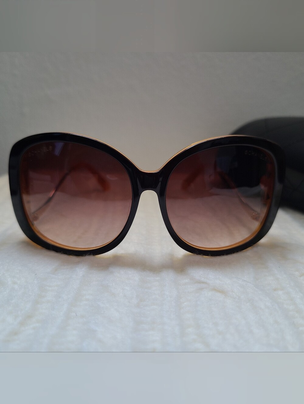 Chanel Women's Amber Gradient Round Sunglasses